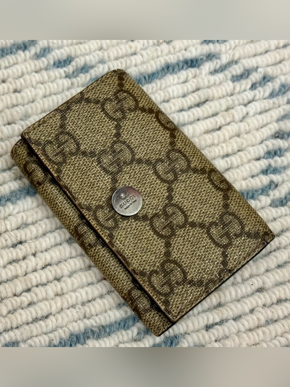 GUCCI Vintage Unisex Y2K Iconic Brown GG Monogram Supreme Canvas 6-Key Holder - Picture 4 of 16